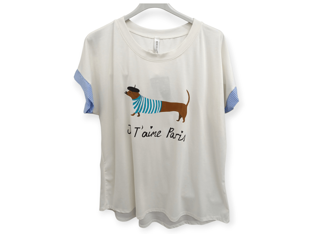 Camiseta perro salchicha parisino 1