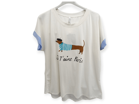 Camiseta perro salchicha parisino 1