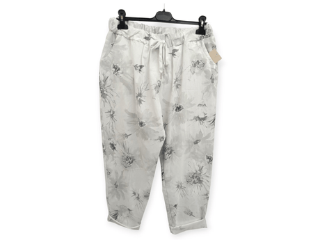 Pantalón elástico estampado floral 1