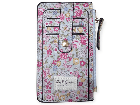 Monedero tarjetero estampado de flores 1