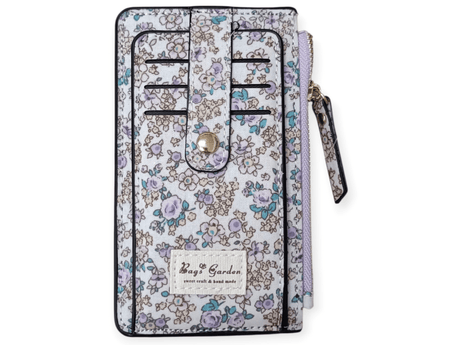 Monedero tarjetero estampado de flores 2