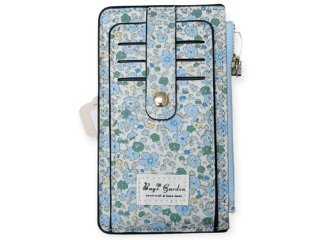 Monedero tarjetero estampado de flores 3