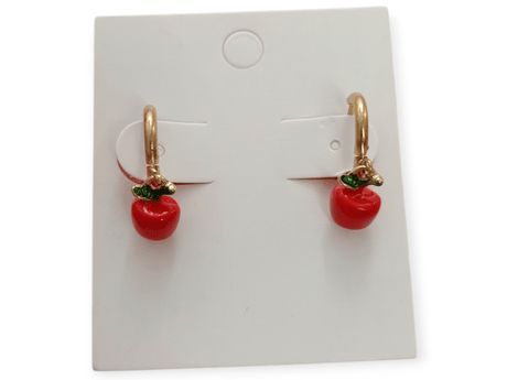 Pendientes colgantes manzanas rojas 1