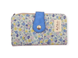 Cartera monedero tarjetero flores azules 1