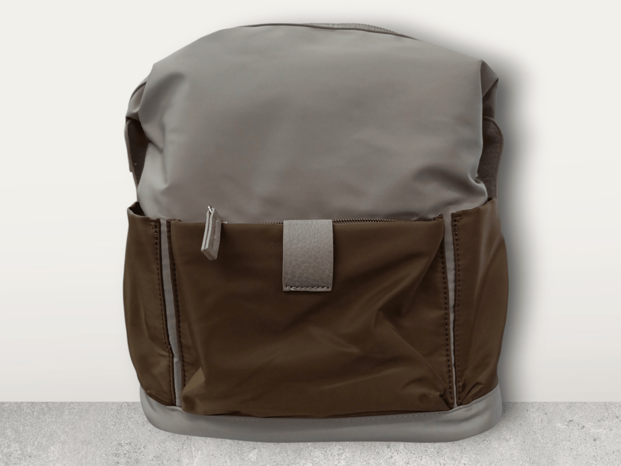 Mochila bicolor impermeable beige 1