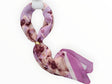 Pañuelo de cuello lila flores 1