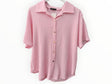 Camiseta con botones manga corta rosa 1