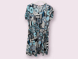Vestido azul inspiración desigual 3