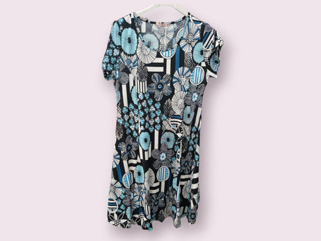 Vestido azul inspiración desigual 3