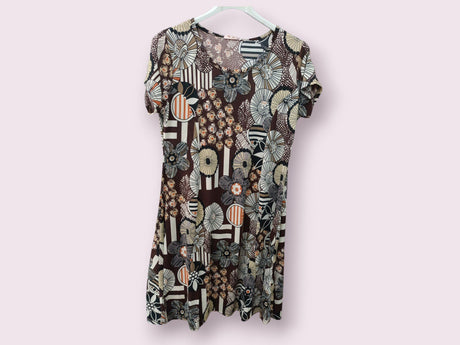 Vestido marrón inspiración desigual 1