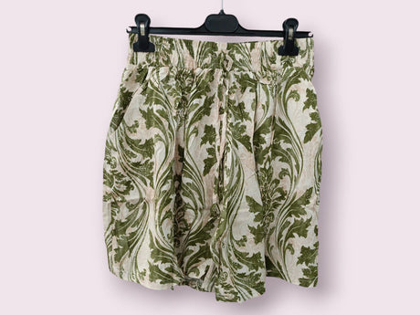 Pantalón estampado verde cintura elástica 1