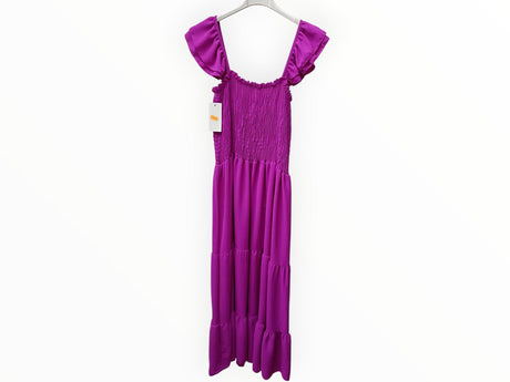 Vestido largo color buganvilla 1