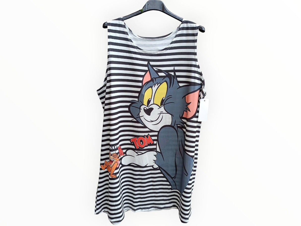 Vestido rayas blanco y negro Tom y Jerry 1