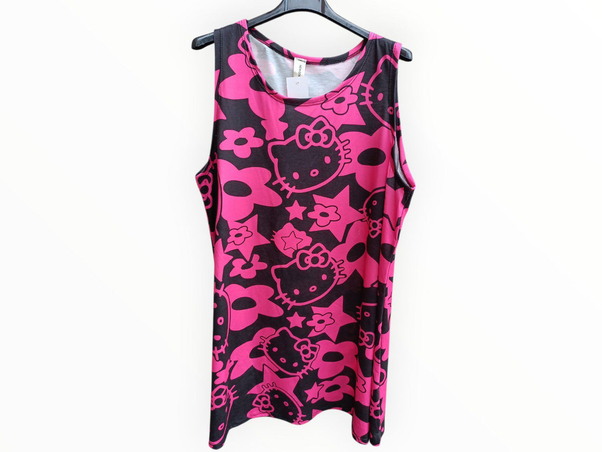 Vestido rosa y negro Hello Kitty 1