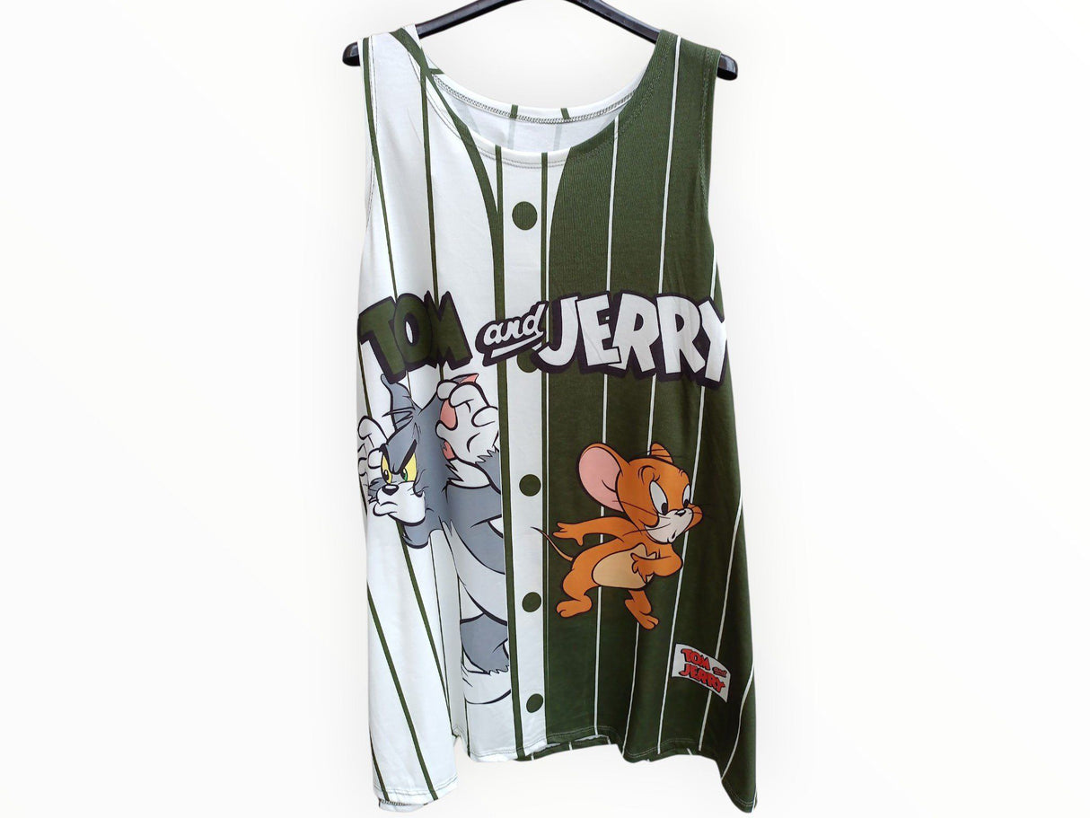 Vestido blanco y verde Tom y Jerry 1