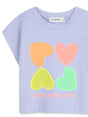CAMISETA LILA MANGA CORTA CORAZONES NIÑA BILLIEBLUSH 1