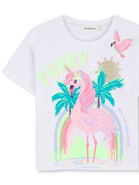 CAMISETA BLANCA MANGA CORTA DIBUJO NIÑA BILLIEBLUSH 1