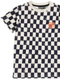CAMISETA BEIGE MANGA CORTA ESTAMPADA CUADROS CHICO TUMBLE´N DRY 1