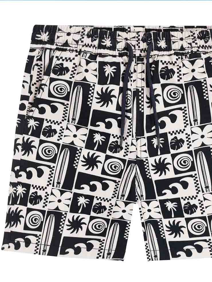 BERMUDA NEGRA ESTAMPADA NIÑO TUMBLE´N DRY 1