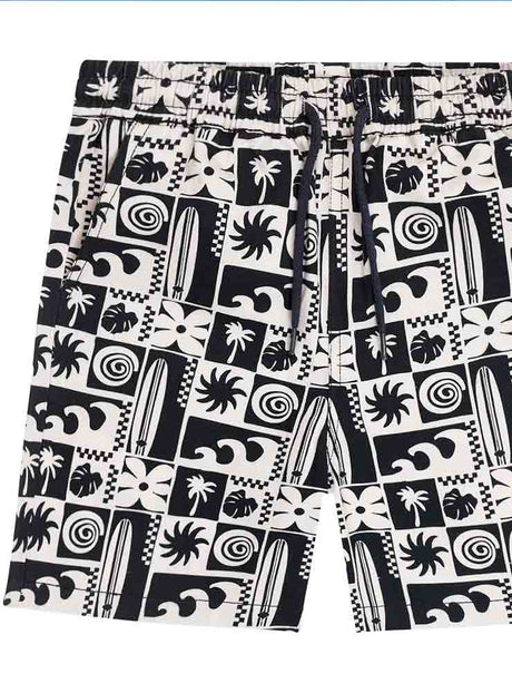 BERMUDA NEGRA ESTAMPADA NIÑO TUMBLE´N DRY 1