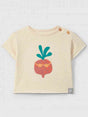 CAMISETA BEIGE MANGA CORTA DIBUJO BEBÉ UNISEX SNUG 1