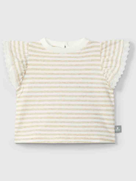CAMISETA RAYAS VOLANTE BEBÉ NIÑA SNUG 1