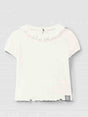 CAMISETA BLANCA MANGA CORTA PUNTILLA BEBÉ NIÑA SNUG 1