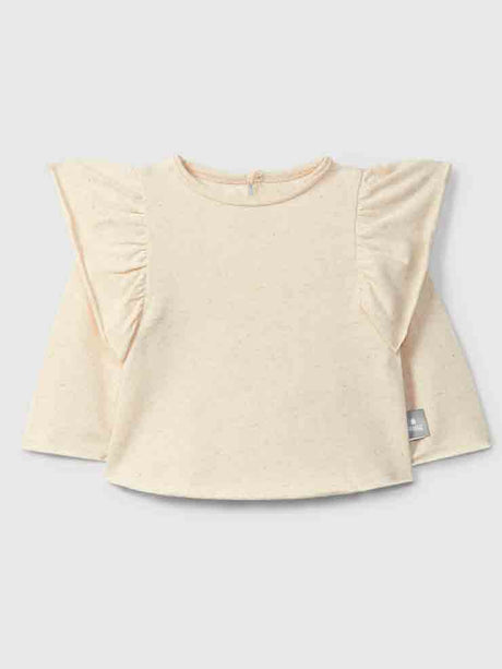 CAMISETA BEIGE MANGA LARGA BEBE NIÑA SNUG 1