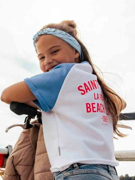 SUDADERA BLANCA DE MANGA CORTA NIÑA RETOUR 1