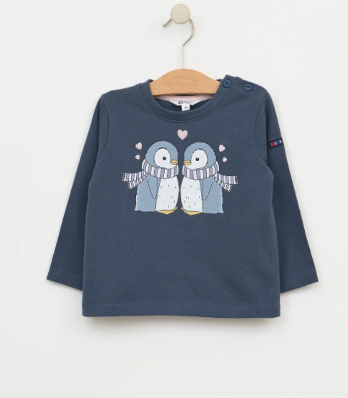 CAMISETA BATELA BEBE PINGUINO 1