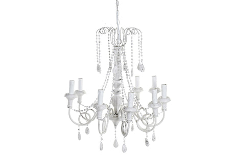 Lampara Techo Metal Blanco 8 Luces 1