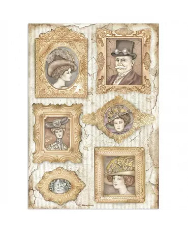 Papel arroz Stamperia A4 LADY VAGABOND LIFESTYLE Marcos 1