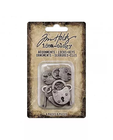 Tim Holtz Idea-ology LLaves + Cerraduras 6pc 2