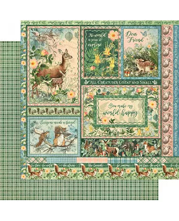 Colección 30x30 GRAPHIC 45 Woodland Friends 2