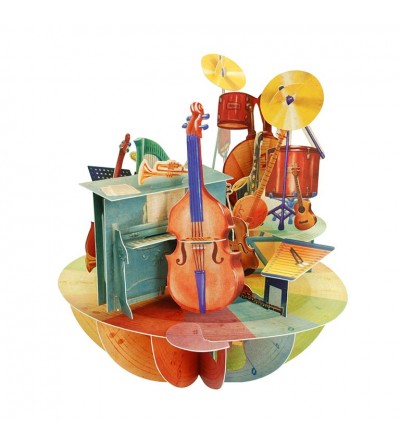 TARJETA 3D, POSTAL PIROUETTES MUSICA 1