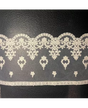 PUNTILLA TUL BORDADO Crudo Onda-Damasco-Flor-Cenefa 125mm 1