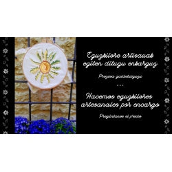 Eguzkilore bordado 30x30 cms 2