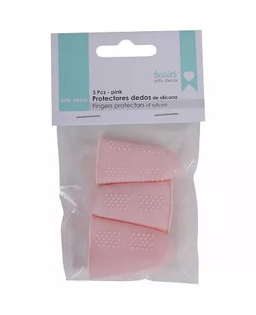 SET 3 PROTECTORES PARA DEDOS DE SILICONA Rosa 1