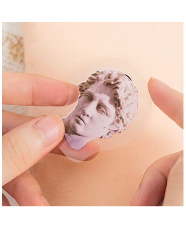 Stickers mini ESTATUAS transparentes 40 ud 2