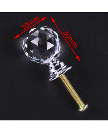 Pomo Cristal Blanco 20mm 2