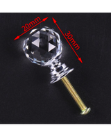 Pomo Cristal Blanco 20mm 2
