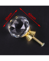 Pomo Cristal Oro 30mm 2