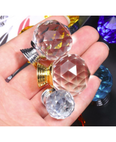 Pomo Cristal Oro 20mm 1