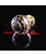 Pomo Cristal Oro 20mm 2