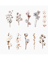 Stickers Transparentes Retro Flor Algodón 20ud 1
