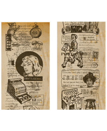 Washi Tape TEXTO - DIBUJO ANTIGUO 5cm 1