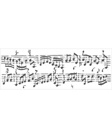 Stencil TCW NOTAS MUSICALES 15X42cm 1