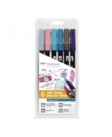 Rotulador LETTERING TOMBOW Colores Vintage 6 ud 1
