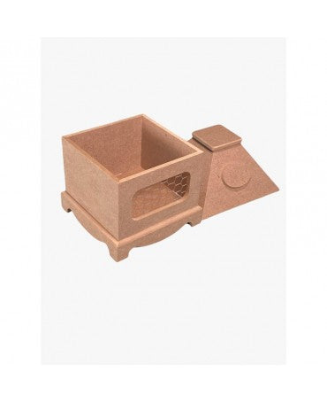 Madera Candil Rejilla 24x26x20cm 2