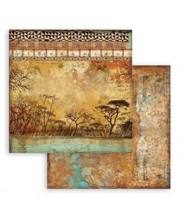 PAPEL SCRAP Stamperia SAVANA Árbol 868 1